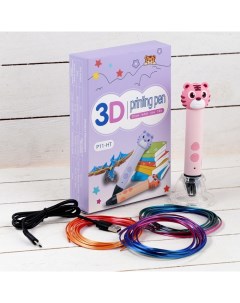 Ручка 3D Тигрёнок USB кабель питания розовый Сима-ленд