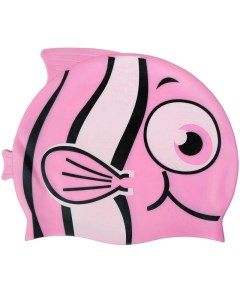 Шапочка для плавания детская силикон розовая Рыбка E38898 2 Спортекс