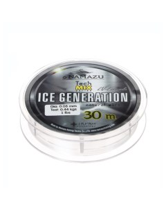 Леска Ice Generation L 30 м d 0 08 мм test 0 44 кг прозрачная Namazu