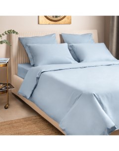 Комплект постельного белья Моноспейс 1 5 сп серо голубой Ecotex