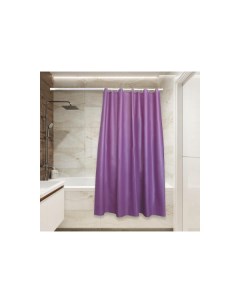 Штора для ванной материал основы peva 54 г м2 PV 206 фиолетовая 180x180 см Сантис