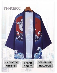 Халат кимоно женский Аниме синий 40 46 RU 101 аниме