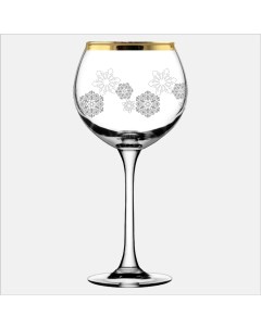 Набор новогодних бокалов для вина Вьюга 280мл 2 шт Promsiz