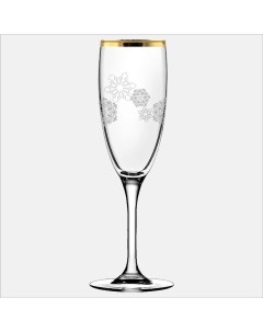 Набор новогодних бокалов для шампанского Вьюга 170мл 2шт Promsiz