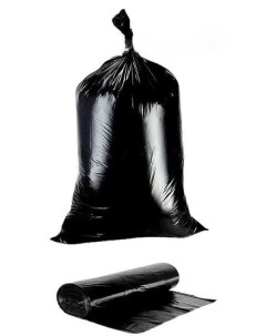 Пакеты для мусора ПНД 500ммх1080ммх100ммх25мкм черные 100 штук Valexa
