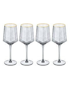 Набор 4 бокалов для вина ICE CRYSTAL10х10х25см графит стекло 500 мл Elan gallery