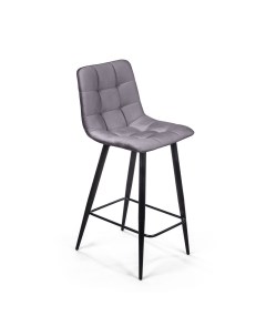 Полубарный стул UNO 74736 черный серый Top concept