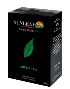 Чай зеленый цейлонский Крупнолистовой 100 г Sunleaf