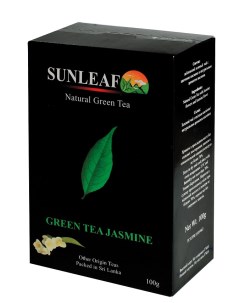 Чай зеленый цейлонский листовой Жасмин 100 г Sunleaf