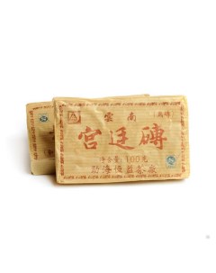 Чай китайский Пуэр Дворцовый Плитка Шу 100 г Goldtea