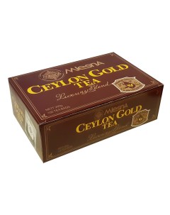 Чай черный Ceylon Gold Цейлонское Золото 100 пакетиков по 2 грамма Mlesna
