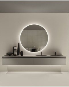 Зеркало для ванной MN D120 круглое с нейтральной LED подсветкой Slavio maluchini
