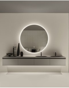 Зеркало для ванной MN D40 круглое с нейтральной LED подсветкой Slavio maluchini