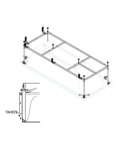 Каркас для ванны Eco EMP 170 70 MF Cezares