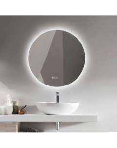 Зеркало круглое D90 с холодной LED подсветкой и часами Slavio maluchini