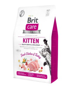 Сухой корм для котят Care Cat Kitten Healthy Growth курица и индейка 0 4 кг Brit*