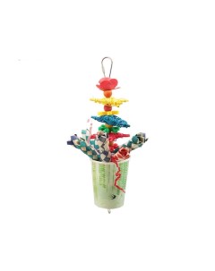 Игрушка для птиц Весёлый стаканчик разноцветный пластик 23х15 см Skyrus
