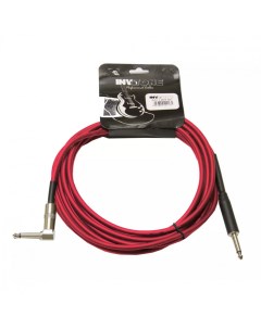 ACI1204 R инструментальный кабель 6 3 mono Jack угловой 4м красный Invotone