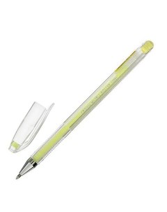 Ручка гелевая Hi Jell Pastel желтая ПАСТЕЛЬ узел 0 8 мм HJR 500P 12 шт Crown