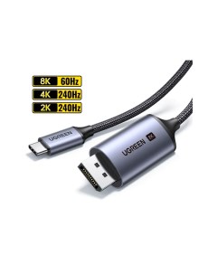 Аксессуар USB C DisplayPort 1m Black Space Grey 25157 Ugreen