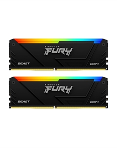 Модуль памяти DIMM 32Gb 2х16Gb DDR4 PC28800 3600MHz Kingston Fury Beast RGB Black (KF436C18BB2AK2/32)