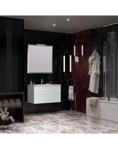 Мебель для ванной Рубинно 90 см белый Opadiris