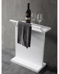 Столик для ванной комнаты Stein AS1637 белый с полотенцедержателем Abber