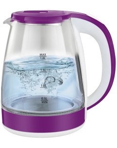 Чайник электрический MAX 411 1 8 л белый фиолетовый Maxtronic