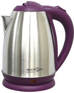 Чайник электрический MAX 202 1 8 л серебристый фиолетовый Maxtronic
