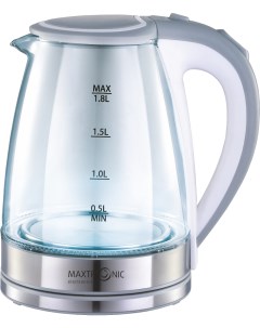 Чайник электрический MAX 207 1 8 л белый серый Maxtronic