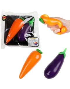 Игрушка антистресс Крутой замес Супермаркет баклажан и морковка на подложке 1toy