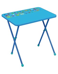 Детский стол СТИ для возраста 3 7 лет с алфавитом голубой Inhome