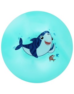 Мяч детский Акула 22 см 60 г цвет бирюзовый Nobrand