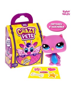 Игрушка сюрприз Crazy Pets с наклейками Happy valley