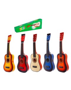 Музыкальная игрушка Гитара 58 см 6 струн медиатор цвета МИКС Nobrand