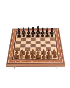 Шахматы деревянные орех Стаунтон с утяжелением Lavochkashop