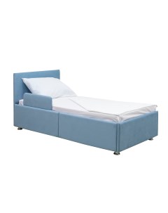 Кровать детская УМКА голубая на ортопедическом основании с бортиком 1600 800 М-стиль
