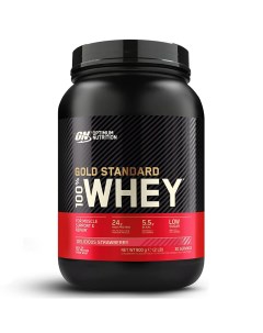 Протеин 100 Whey Gold Standard EU 900 г клубника Optimum nutrition