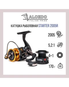 Катушка для рыбалки Starter 2005R 0 18мм 220м 4BB 1RB 5 2 1 вес 170 гр Alcedo