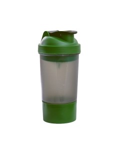 Шейкер спортивный с чашей под протеин серо зелёный 500 мл Nobrand