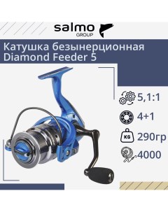 Катушка для рыбалки безынерционная Diamond Feeder 5 4000FD с обеих сторон Salmo