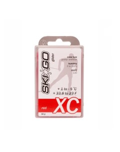 Парафин углеводородный XC Glider Red для стар и искус снега 1 С 5 С 60 г Skigo