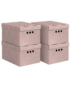 Короб картонный складной малый 25 33 18 5 см монохром набор 4 шт JARDIN Valiant