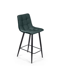 Полубарный стул UNO 74640 черный зелёный Top concept
