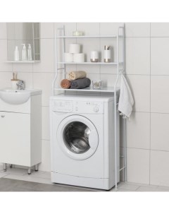 Стеллаж над стиральной машинкой 65x25x152 см цвет белый Nobrand