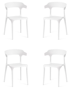 Комплект стульев для кухни TON 4 шт пластик белый Tetchair