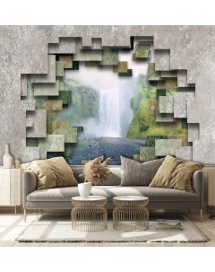 Фотообои с природой 3D водопад на стену 300х270 см Dekor vinil