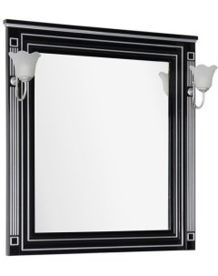 Зеркало Паола 90 черный серебро Aquanet