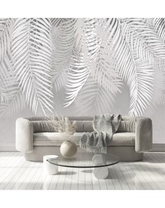 Фотообои Пальмовые листья на светлом фоне 300х270 см Dekor vinil