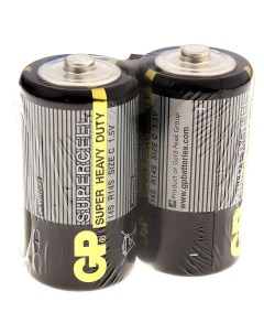 Батарейка солевая Supercell Super Heavy Duty C 14S R14 1 5В спайка 2 шт Gp